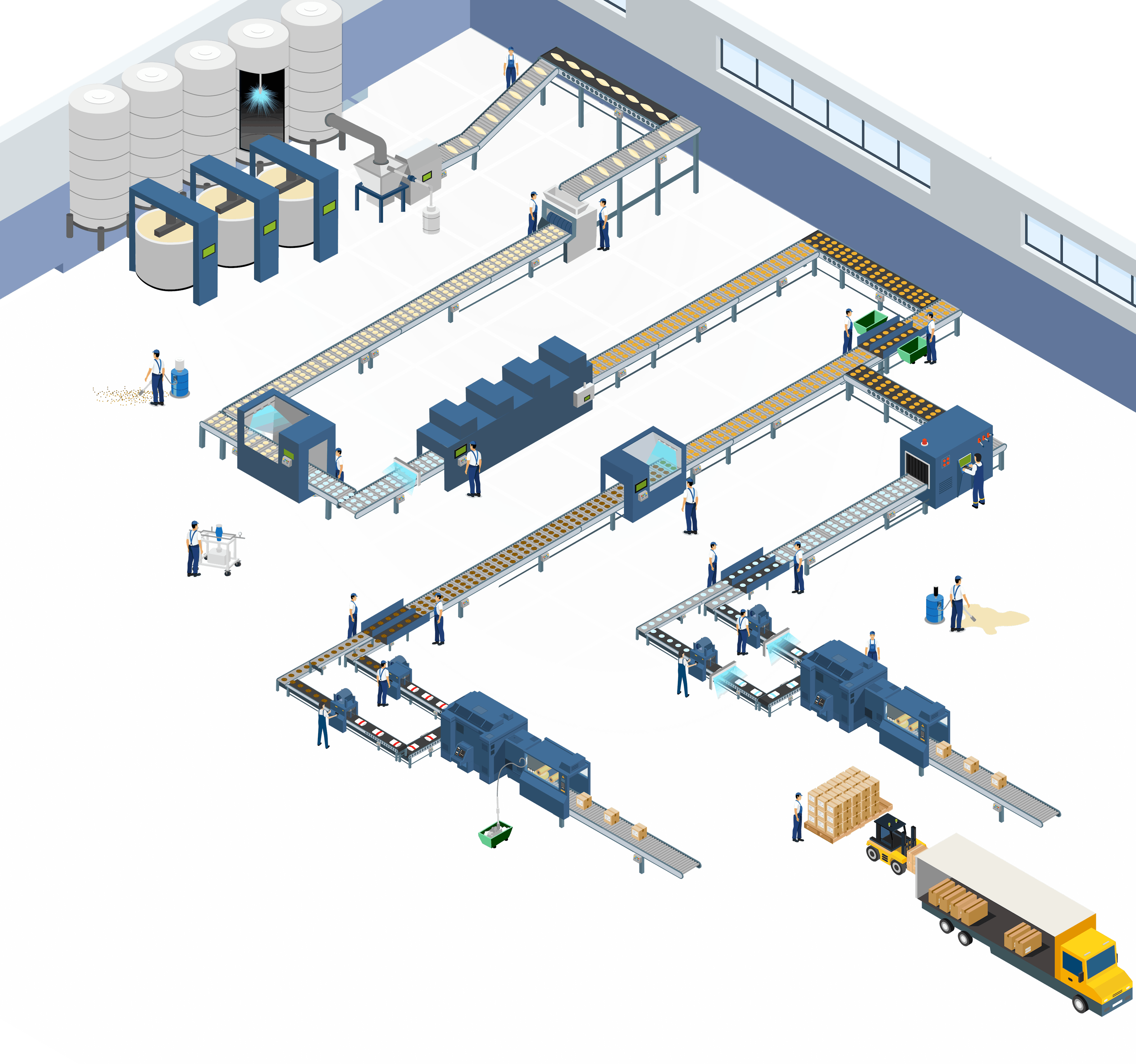 Factory floor illustration